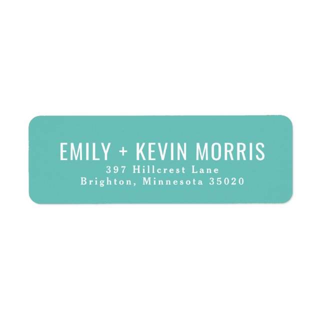 Einfachheit | Modern Return Address Label (Vorne)