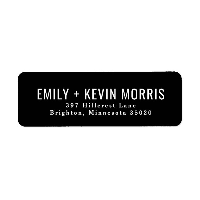 Einfachheit | Modern Return Address Label (Vorne)