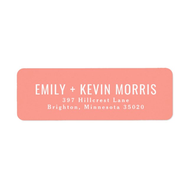 Einfachheit | Modern Return Address Label (Vorne)