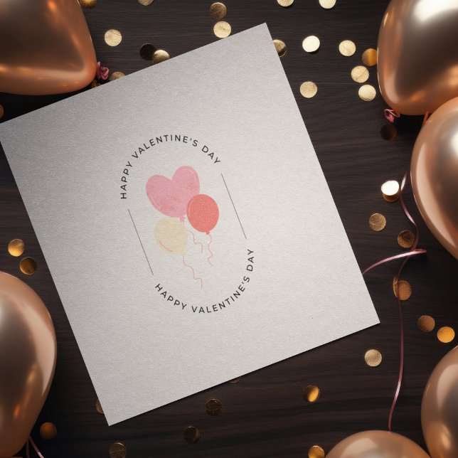 Einfachheit neu definiert: Valentinstag Elegance Feiertagskarte (Valentine's Day Greeting Card, Elegant Love Card, Simple and Sophisticated Valentine, Clean Design )