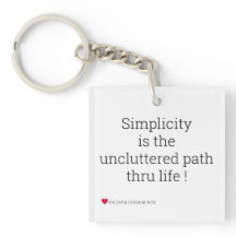 Einfachheit Schwarz auf weißem Schlüsselanhänger