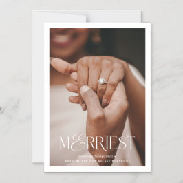 Einfachste Verlobung Holiday Foto Magnetkarte Magneteinladung