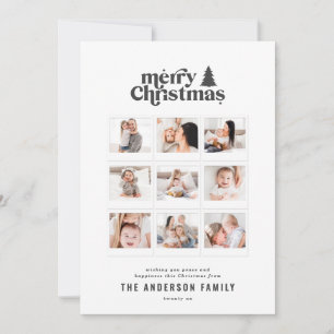Einfachste Weihnachts-Grafik Typografie Multi-Foto Feiertagskarte