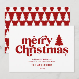 Einfachste Weihnachtsgrafik ohne Foto Feiertagskarte