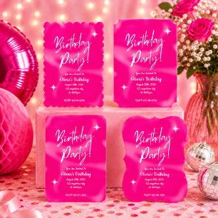 EINFADUNG ZUR PINKEN GEBURTSTAGSFEIER SAVE THE DATE