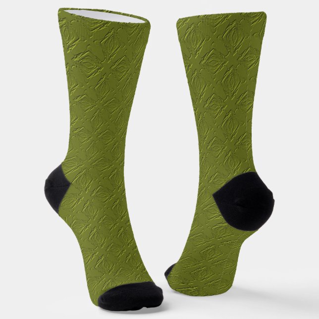 Einfaerbige Crew-Socken mit zusätzlichem Design Socken (Gewinkelt)
