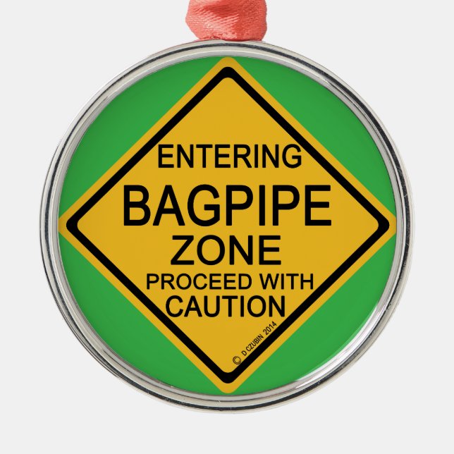 Einfahrt in Bagpipe Ornament Aus Metall (Vorne)
