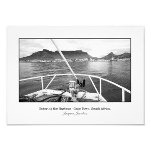 Einfahrt in den Hafen von Kapstadt Fotodruck
