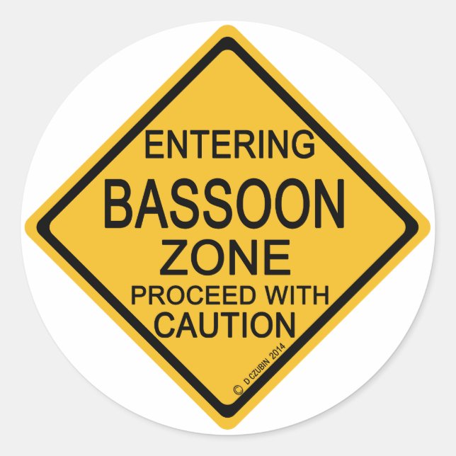 Einfahrt in die Bassoon Zone Runder Aufkleber (Vorderseite)