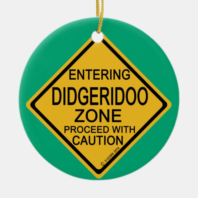 Einfahrt in die Didgeridoo-Zone Keramik Ornament (Vorne)