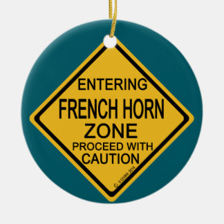 Einfahrt in die französische Horn-Zone Keramik Ornament