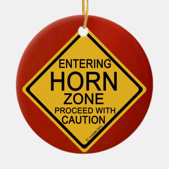 Einfahrt in die Hornzone Keramik Ornament (Vorne)