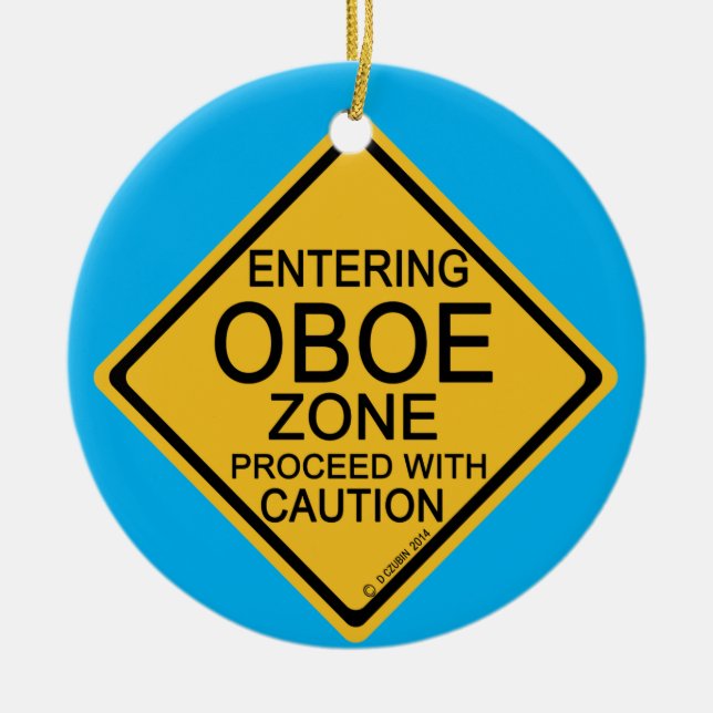 Einfahrt in die Oboe-Zone Keramik Ornament (Vorne)