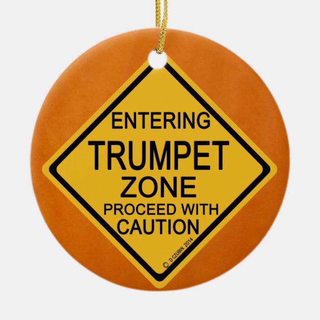 Einfahrt in die Trompetzone Keramik Ornament (Vorne)