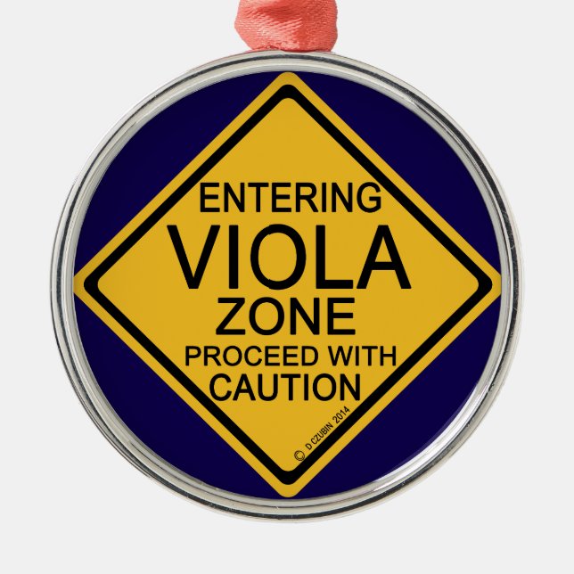 Einfahrt in die Viola Zone Ornament Aus Metall (Vorne)
