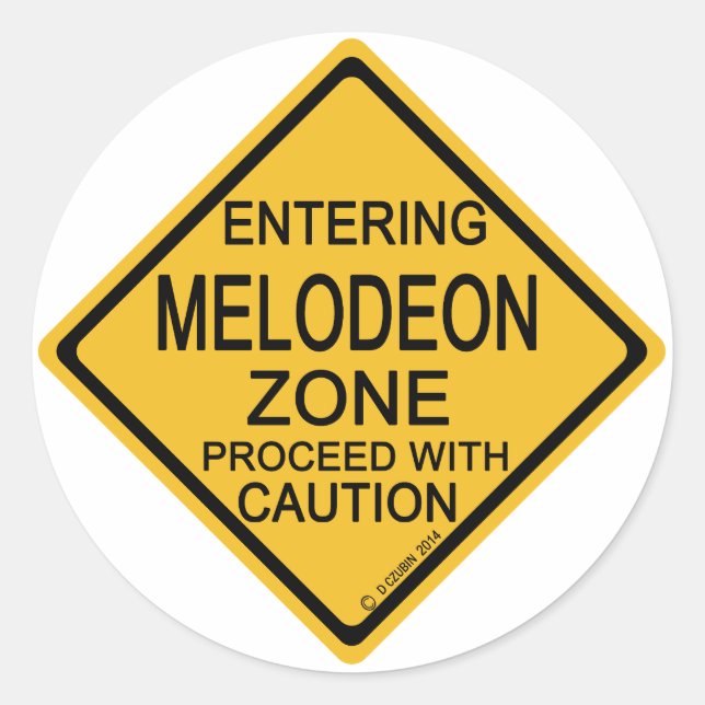 Einfahrt in Melodeon Runder Aufkleber (Vorderseite)