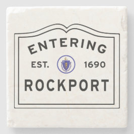 Einfahrt nach Rockport Massachusetts Steinuntersetzer
