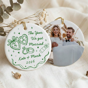 Einfallsreich Handgezeichnete Erste Weihnachten Ve Keramik Ornament