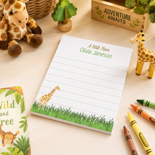 Einfallsreicher Kindername GIRAFFE Liniiert Notizblock