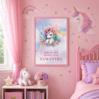 Einfallsreiches Einhorn Regenbogen Mädchen Geburts