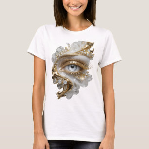 Einfallsreiches Gold GOLDEN EYE Slogan Design T-Shirt