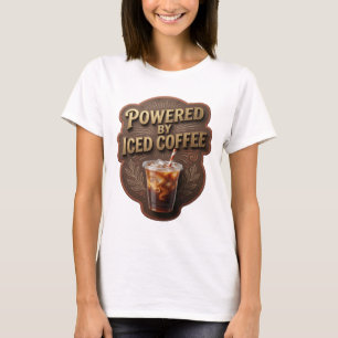 Einfallsreiches Gold POWERED BY ICED COFFEE Modern T-Shirt