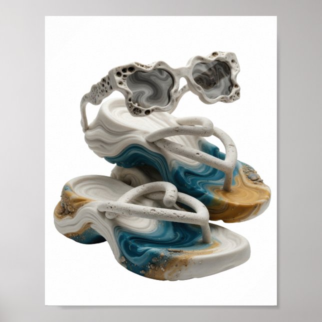 Einfallsreiches graues ABSTRACT ART Design Poster (Vorne)
