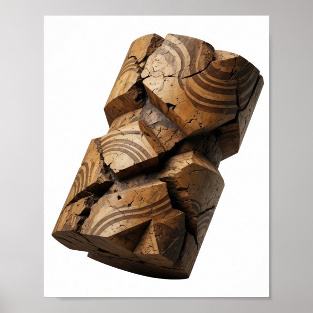 Einfallsreiches graues ABSTRACT ART Statement Desi Poster (Vorne)