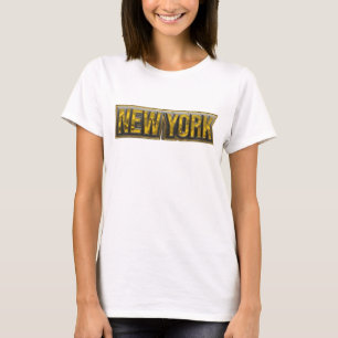 Einfallsreiches Orange NEW YORK Tragbare Kunst T-Shirt