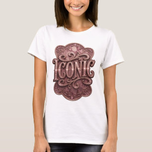 Einfallsreiches Pink ICONIC Statement Design T-Shirt