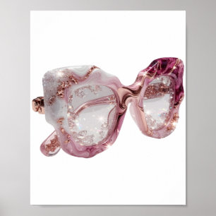 Einfallsreiches Silber ABSTRACT ART Grafikdesign Poster