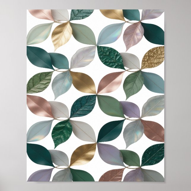 Einfallsreiches Silber-Blatt-Statement-Design Poster (Vorne)