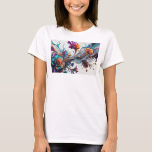 Einfangende Silberne ABSTRACT ART Gestaltung T-Shirt