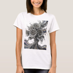 Einfangende Silberne ABSTRACT ART Statement T-Shir T-Shirt