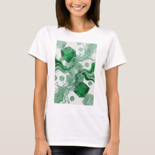 Einfangreich grünes ABSTRACT ART Statement T-Shirt