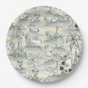 Einfärben zeichnend Kunst Pappteller