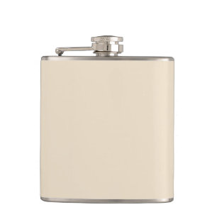 Einfarbig einfaches Champagner-Beige Flachmann