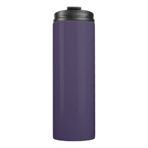 Einfarbig einfaches Pastell-Dunkelviolett Thermosbecher
