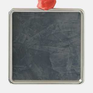 Einfarbig Grau Silbernes Ornament