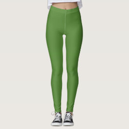 Einfarbig Grün Leggings