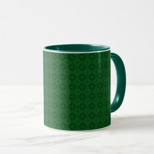 Einfarbig grünes elegantes geometrisches Muster. Tasse