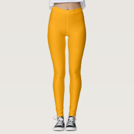 Einfarbig Orange Leggings