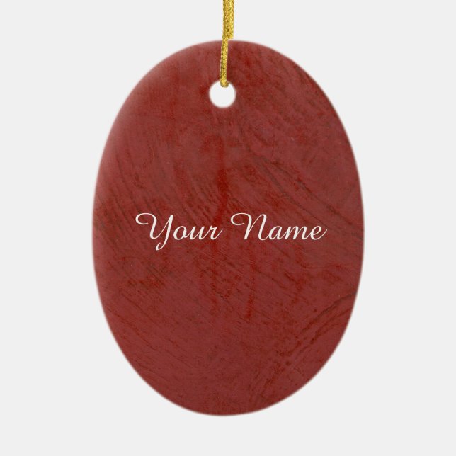 Einfarbig Rot Keramik Ornament (Vorne)
