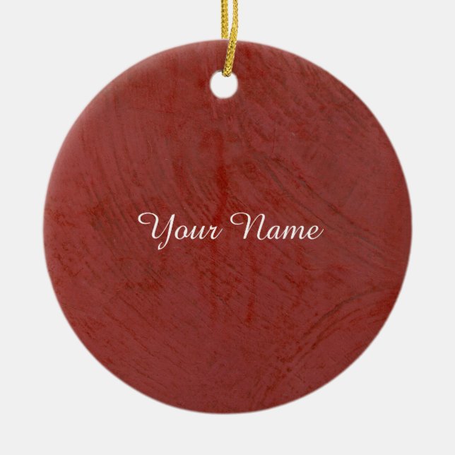 Einfarbig Rot Keramikornament (Vorne)