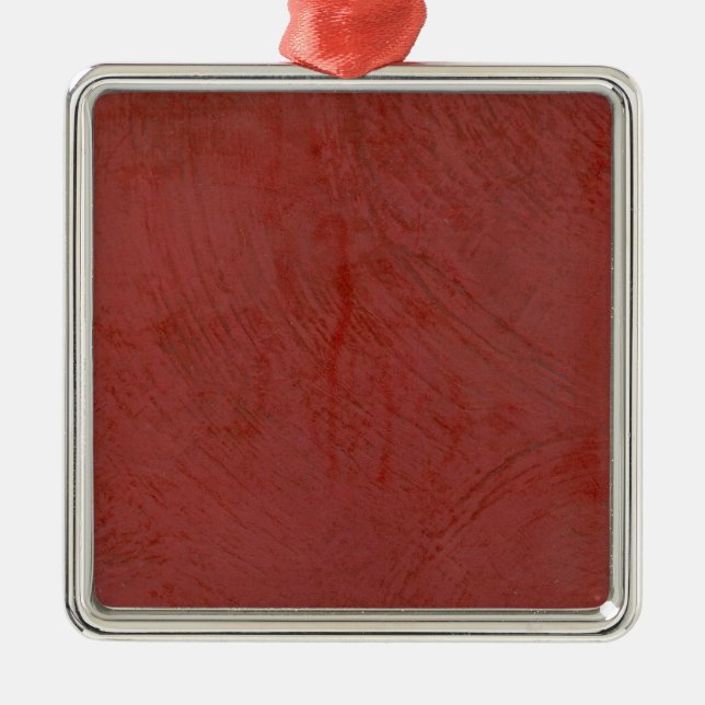Einfarbig Rot Silbernes Ornament (Vorne)