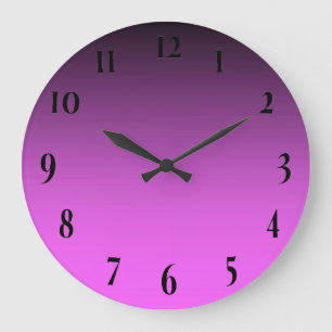 Einfarbig Zweiton Pink Große Wanduhr