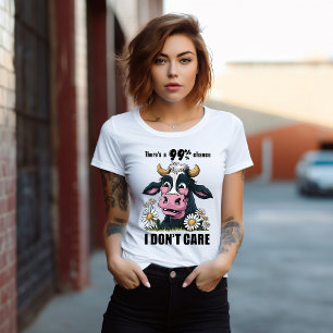 Einfarbige Bovine Beauty mit rosa Nose T-Shirt