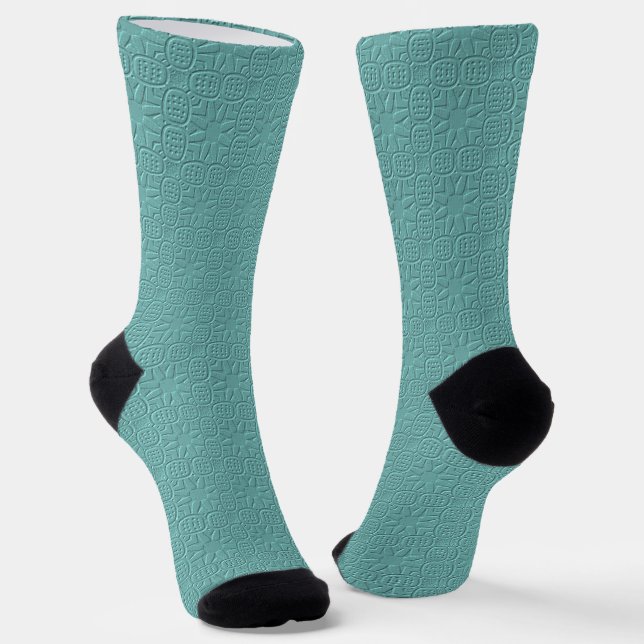 Einfarbige Crew-Socken mit zusätzlichem Design Socken (Gewinkelt)