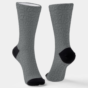 Einfarbige Crew-Socken mit zusätzlichem Design Socken