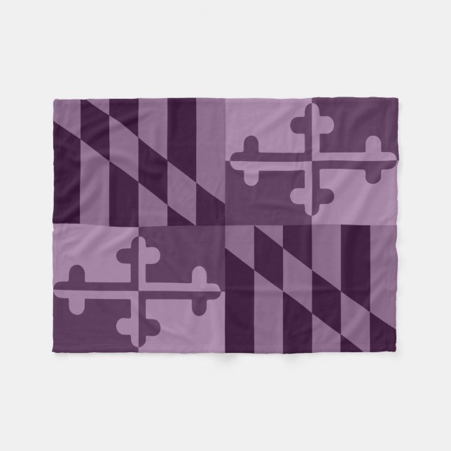 Einfarbige Decke Maryland-Flagge - Pflaume (Vorderseite (Horizontal))